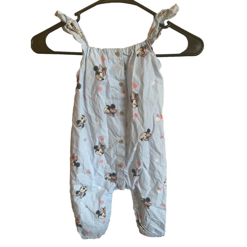 H&M Disney Minnie Mouse Romper Flutter Sleeveless Button Front CUTE 12M Toddler